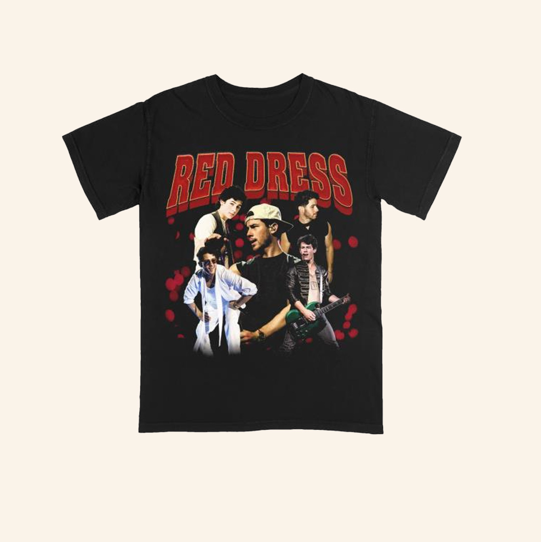 Jonas Brothers Merch Red Dress T-Shirt Fan Apparel Gifts For Dudes Jonas Brothers Merch Red Dress T-Shirt Fan Apparel Gifts For Dudes