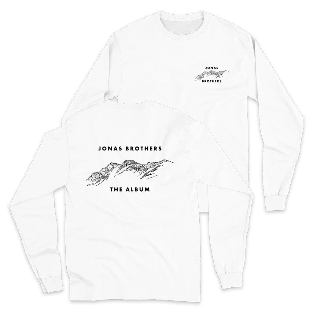 Jonas Brothers Merch The Mountain White Long Sleeve Shirt Pop Band Fans Gifts Jonas Brothers Merch The Mountain White Long Sleeve Shirt Pop Band Fans Gifts