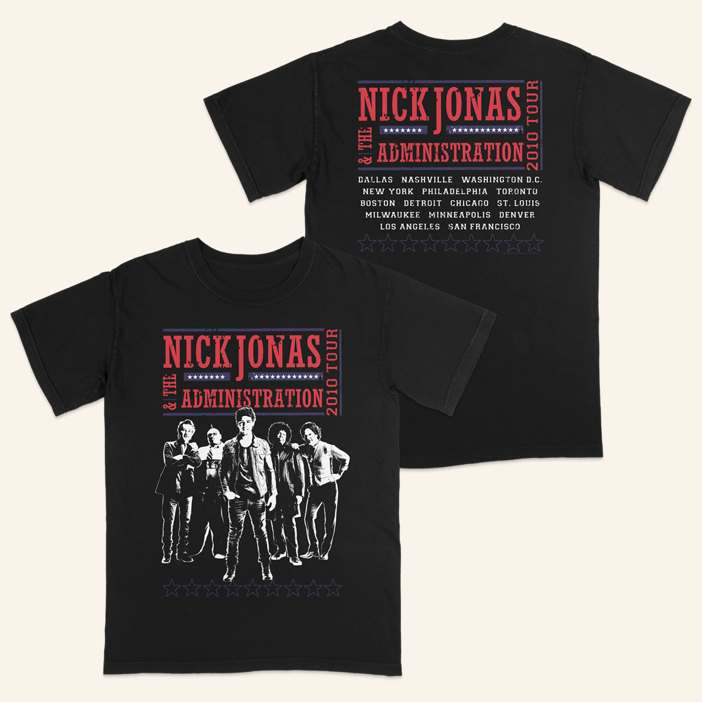 Jonas Brothers Tour Merch 2025 Nick Jonas And The Administration 2010 Tour T-Shirt Gift For Dad Jonas Brothers Tour Merch 2025 Nick Jonas And The Administration 2010 Tour T-Shirt Gift For Dad