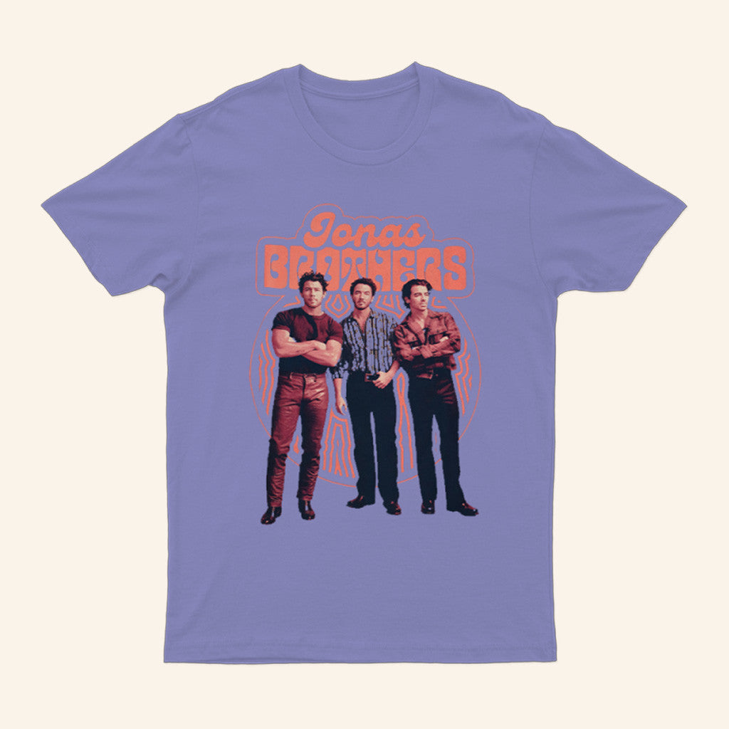 Jonas Brothers Tour Merch Purple Retro T-Shirt Gifts For Music Enthusiasts Jonas Brothers Tour Merch Purple Retro T-Shirt Gifts For Music Enthusiasts