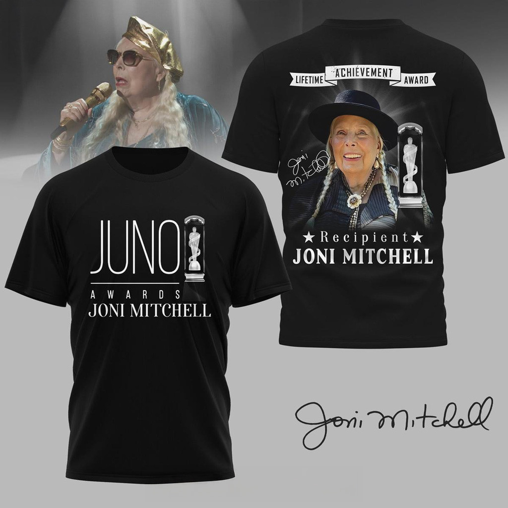 Joni Mitchell Juno Awards T-Shirt Joni Mitchell Merch Gifts For Music Lovers