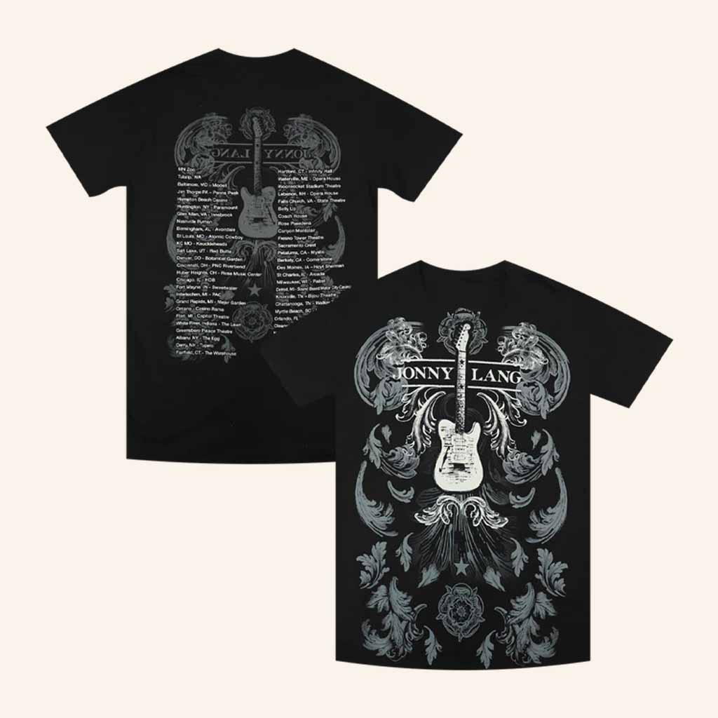 Jonny Lang Merch Guitar Tour Black T-Shirt Unique Gifts For Music Lovers