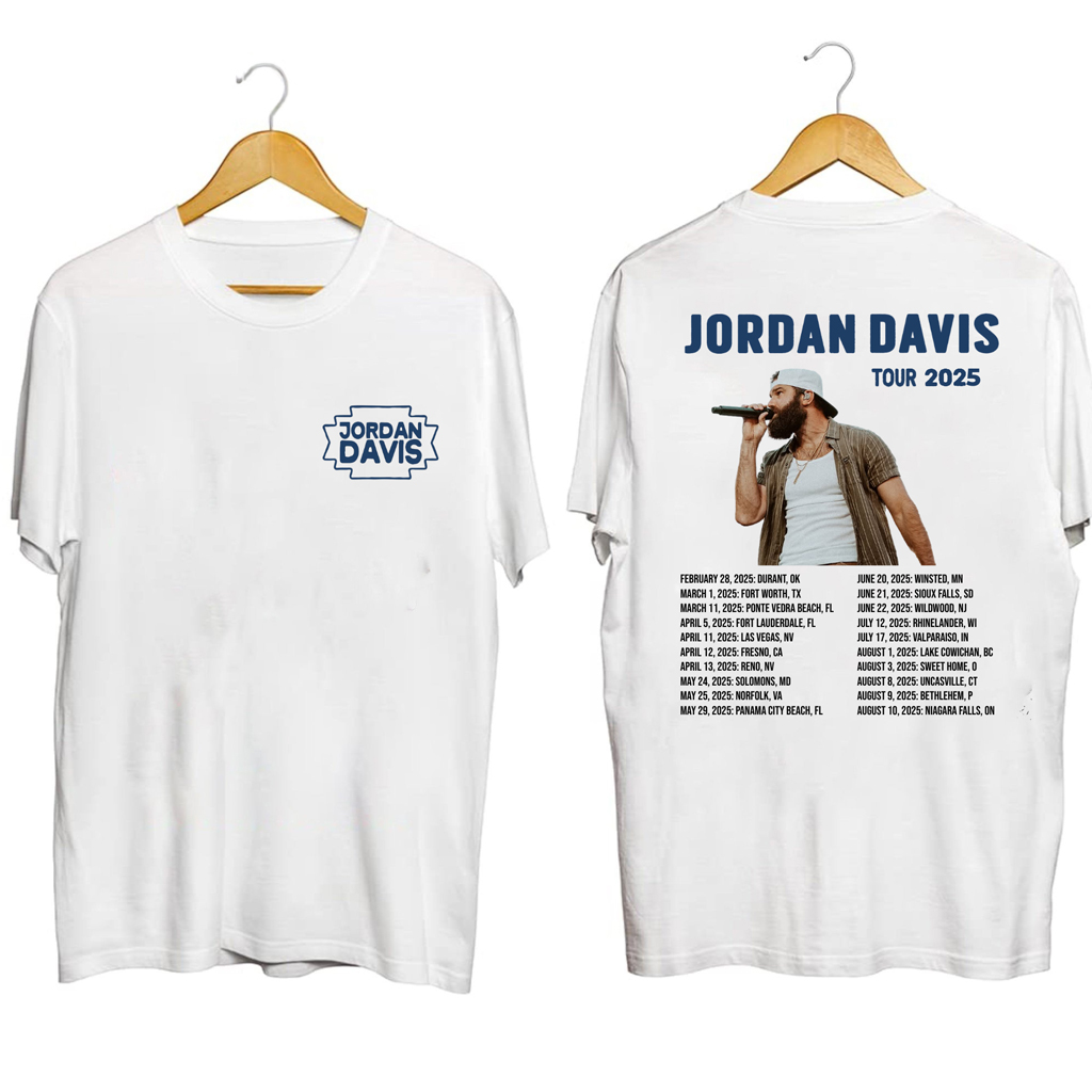 Jordan Davis Tour 2025 Shirt Jordan Davis Merch Gifts For Music Lovers
