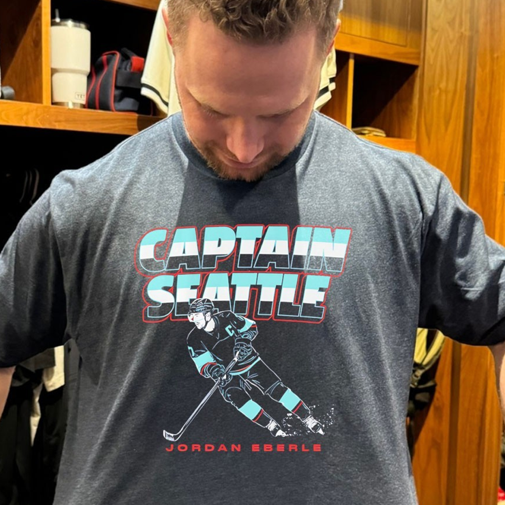 Jordan Eberle Captain Seattle Kraken Hockey Shirt Gifts For Ice Hockey Fans
