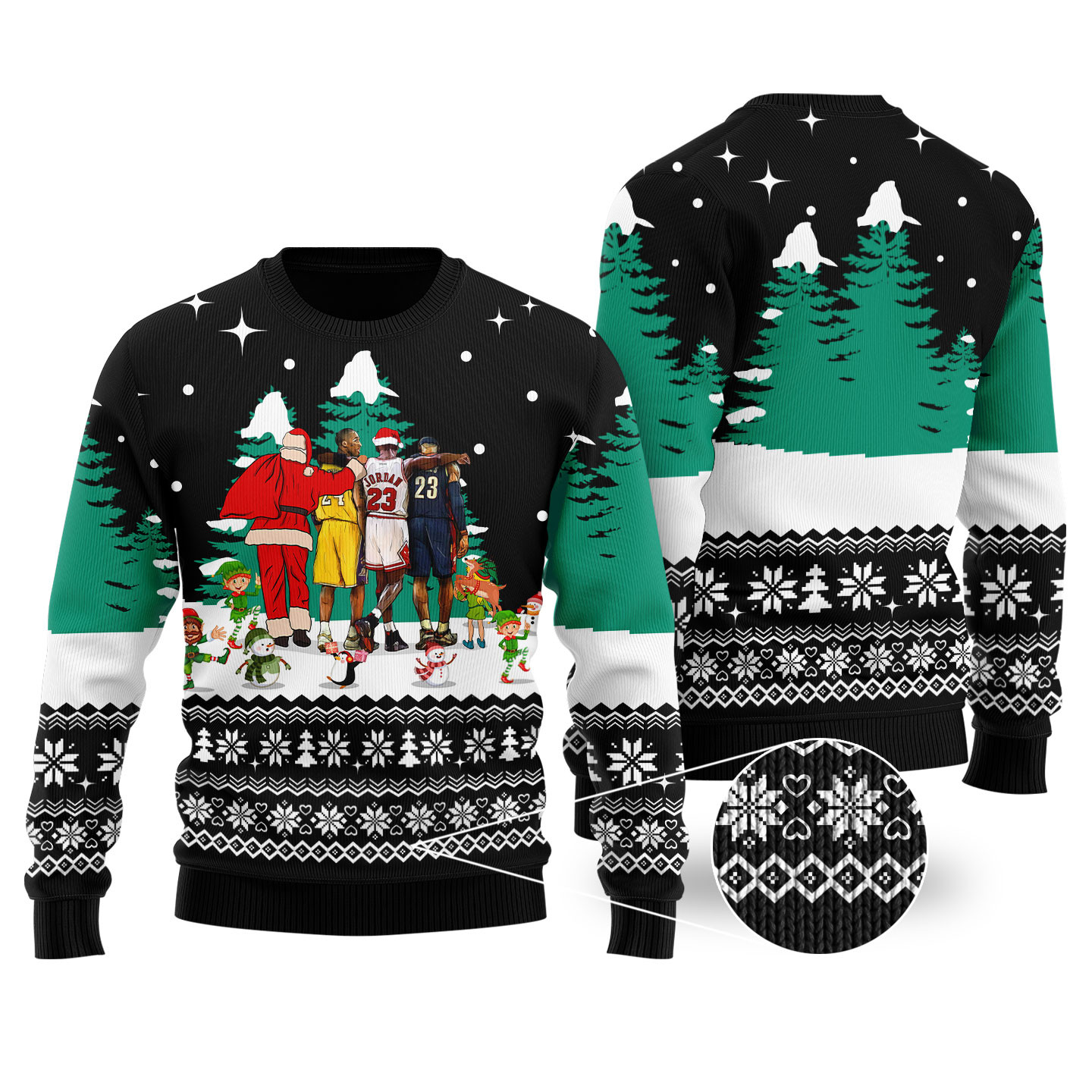 Jordan Lebron James Nba Ugly Christmas Sweater Black Unique Holiday Merch Gift for Home and Family