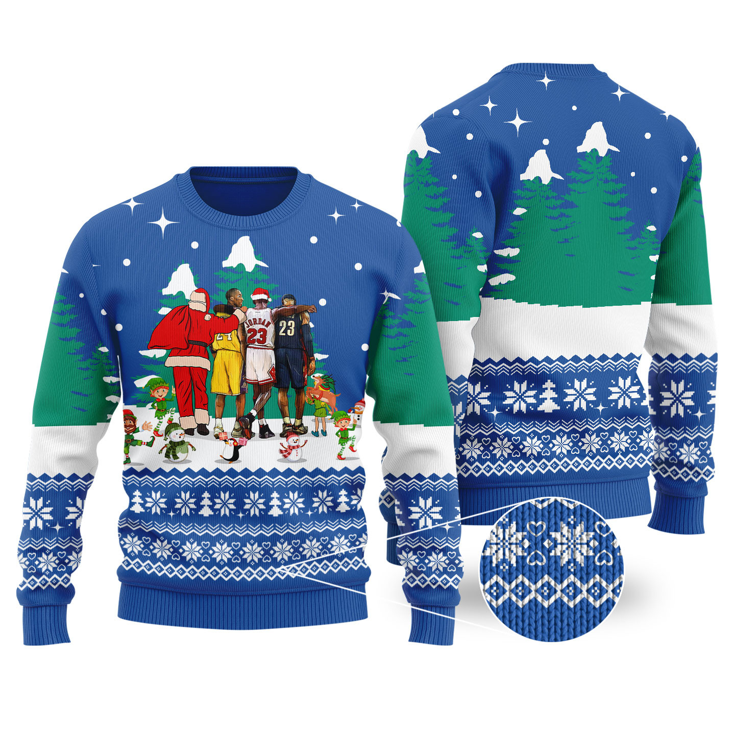 Jordan Lebron James Nba Ugly Christmas Sweater Royal Seasonal Gift Merch for Cozy Christmas Vibes