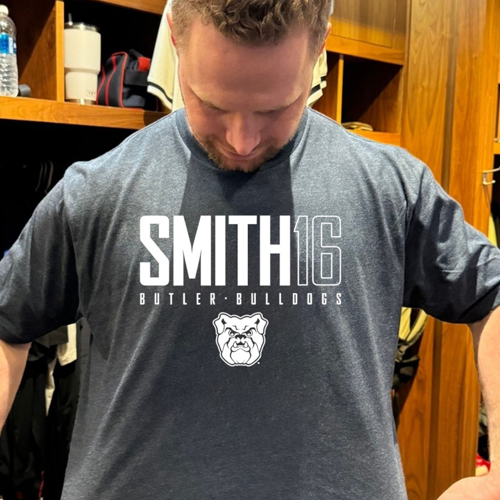 Jordan Smith 16 Butler Bulldogs Lacrosse Number And Name Shirt Basketball Fan Gift Ideas