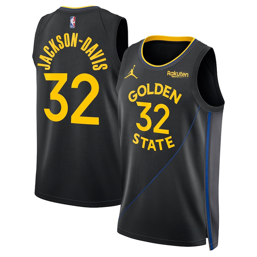 Jordan Trayce Jackson-Davis Black Golden State Warriors Jersey Basketball Enthusiast Gifts