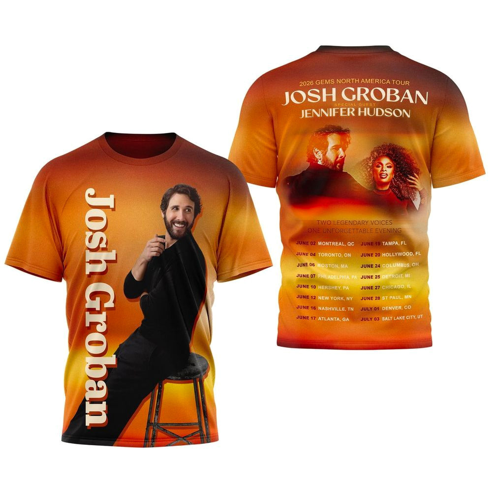 Josh Groban 2026 Gems North America Tour T-Shirt Josh Groban Merch Music Lover Gifts For Dad