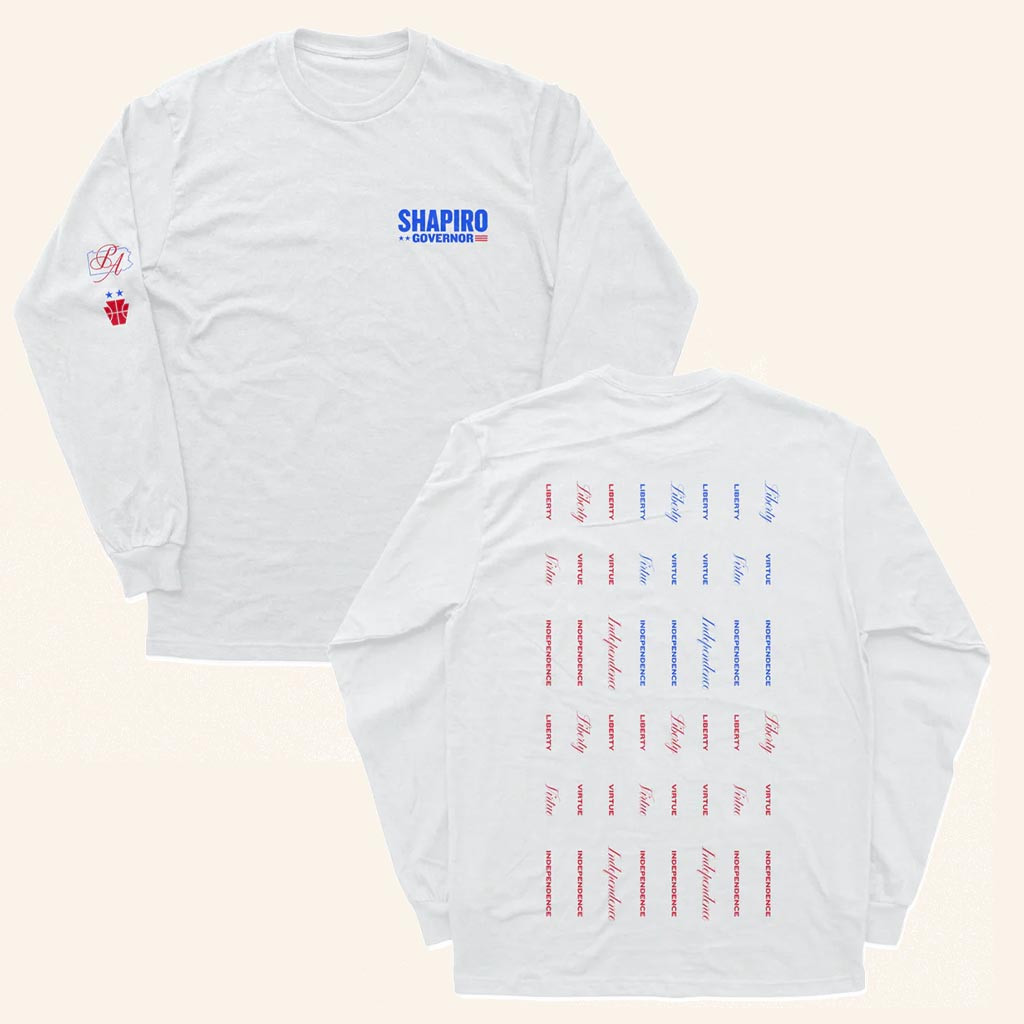 Josh Shapiro Merch Liberty Independence Virtue Long Sleeve T-Shirt Fan Apparel Gifts For Dad