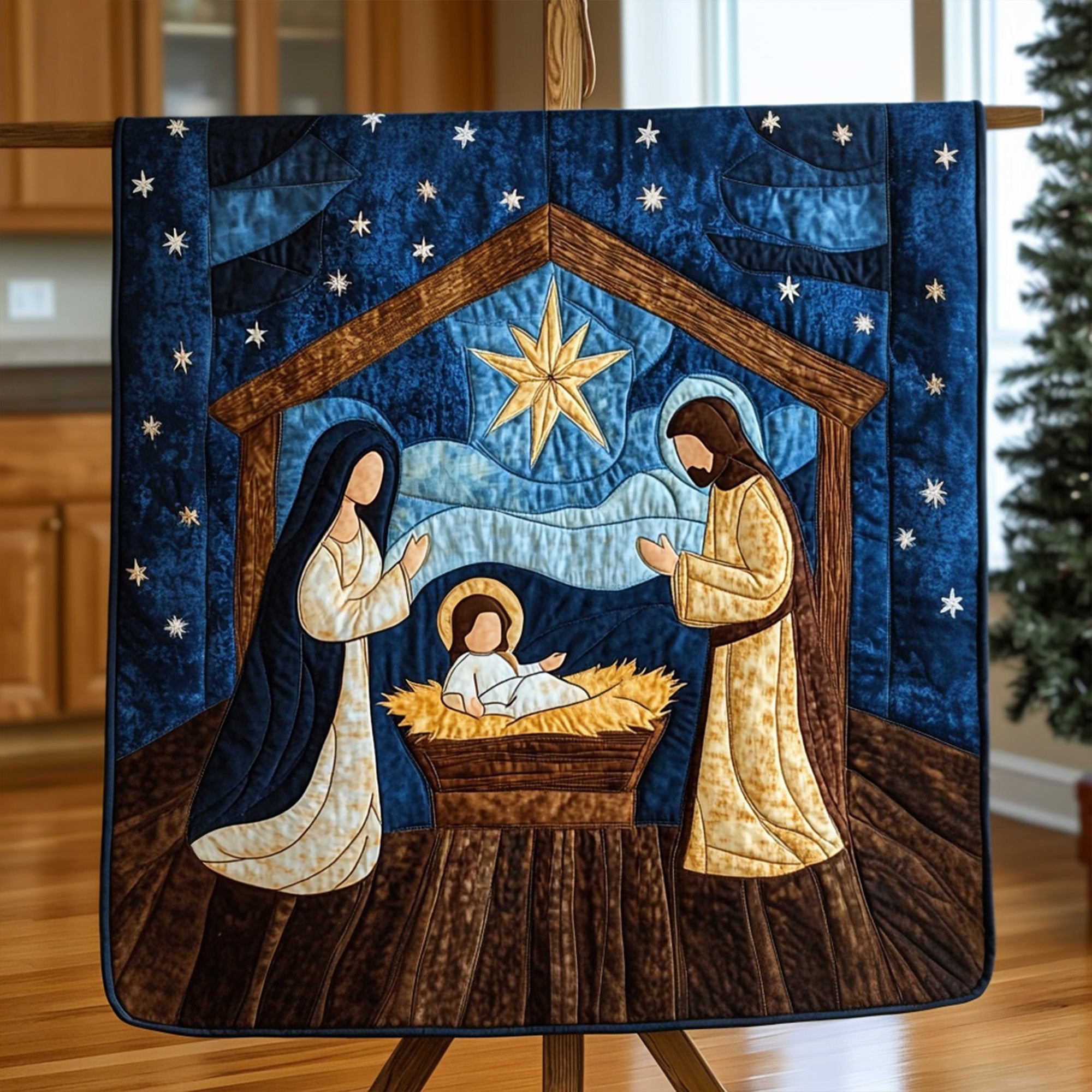Journey to Bethlehem Quilted Blanket Christian Gifts For Women