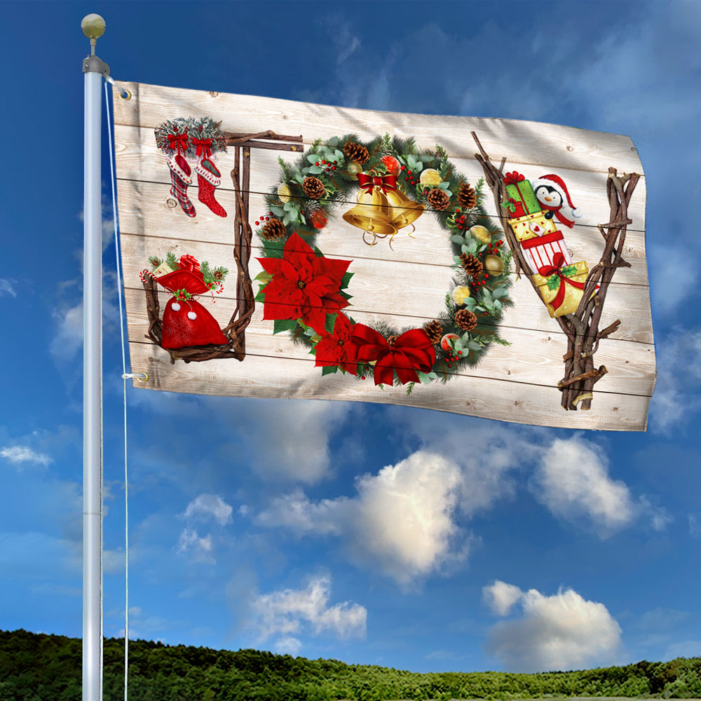 Joy Christmas Grommet Flag