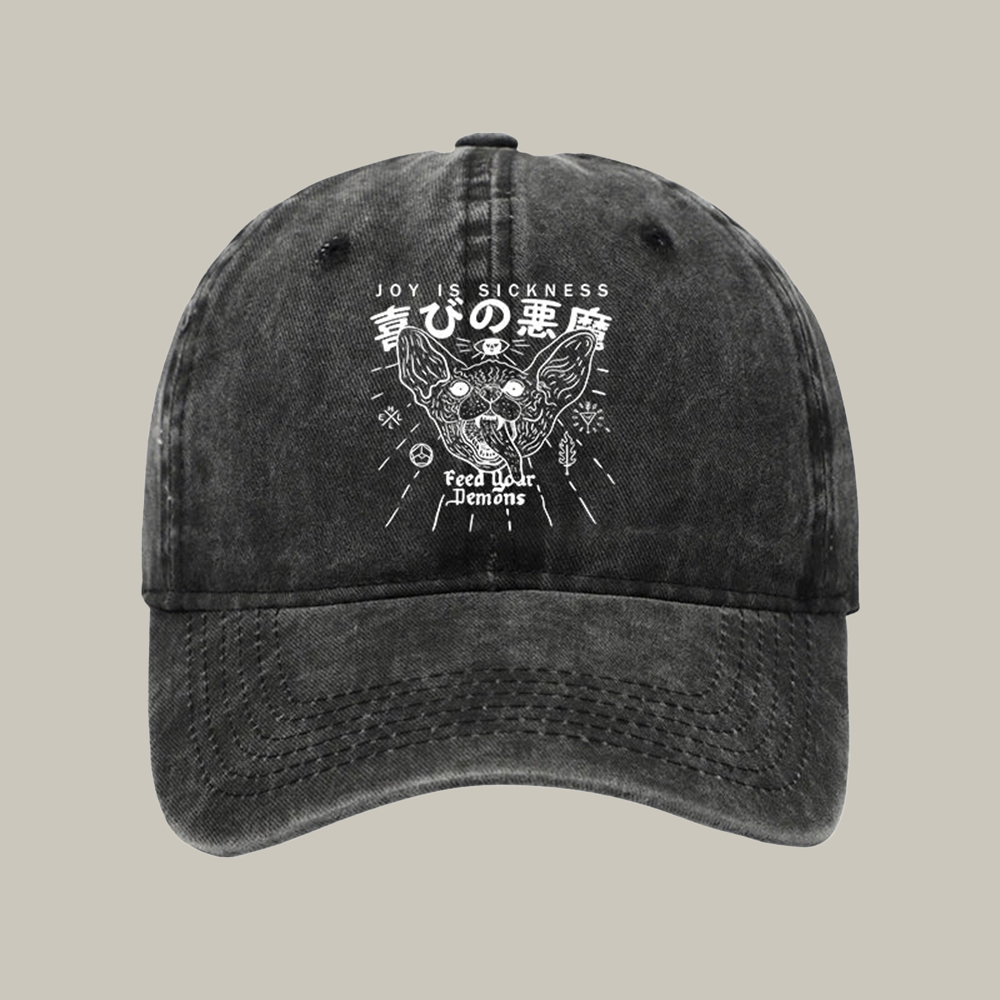 Joy Is Sickness Washed Cap Funny Ball Caps Christmas Present Ideas For Mom