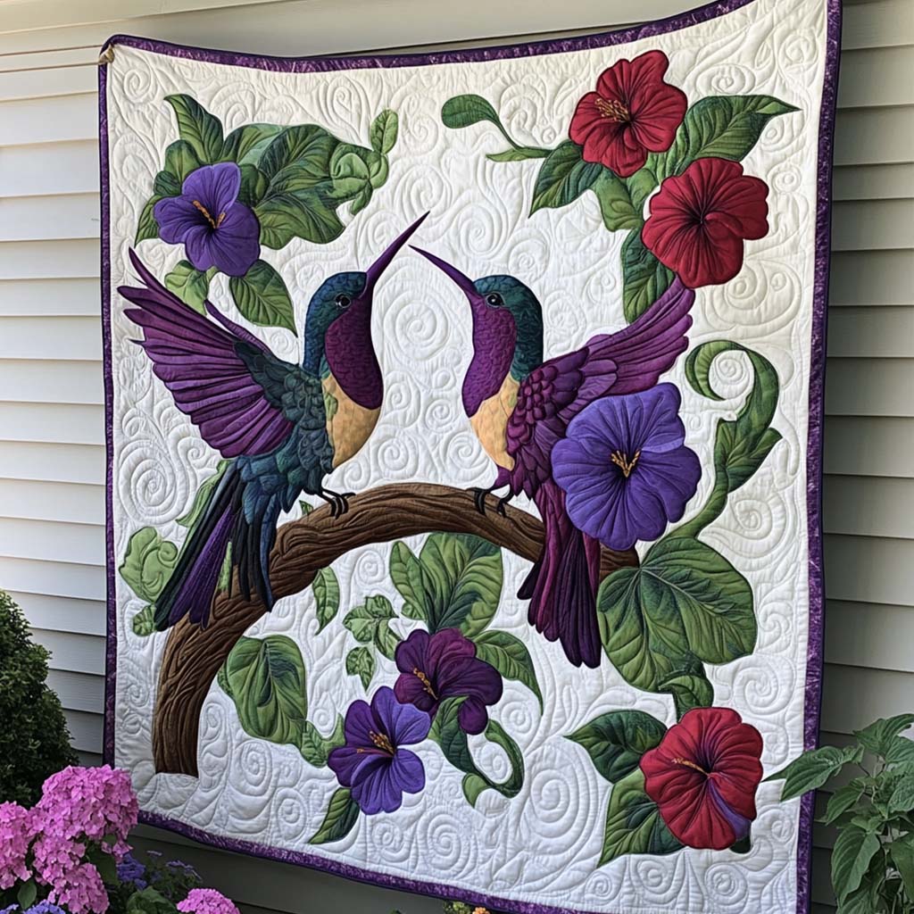 Joyful Breeze Quilted Blanket Christmas Bedroom Decor Birthday Gift For Hippie Friend