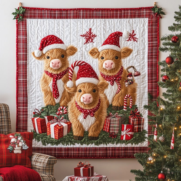 Joyful Cows Quilt Beautiful Quilt Blanket Gift for Home Decoration