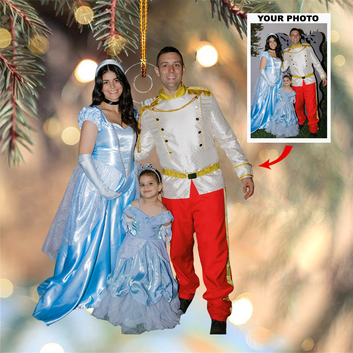 Joyful Gathering Personalized Photo Mica Ornament Christmas Gift For Family Family members