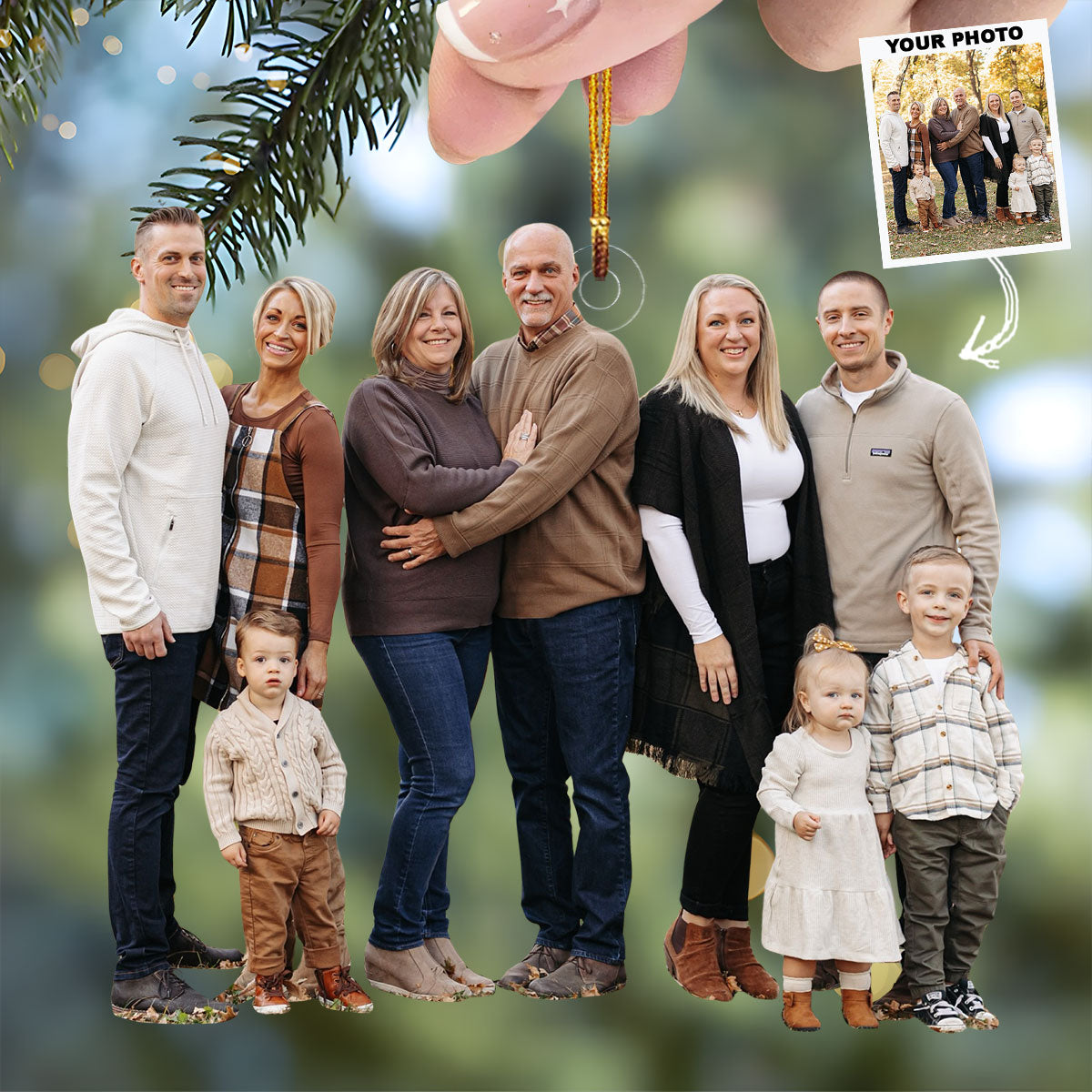 Joyful Gathering Personalized Photo Mica Ornament Gift For Family Family Members 2