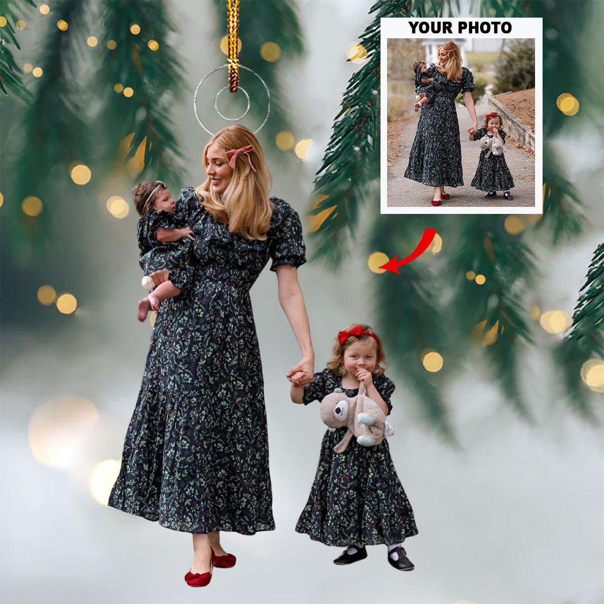 Joyful Gathering Personalized Photo Mica Ornament Gift For Family Members