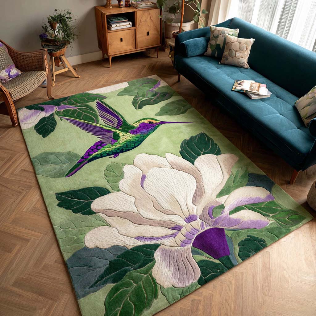 Joyful Hummingbird Area Rug  Large Outdoor Rug Birthday Gifts For Daughter