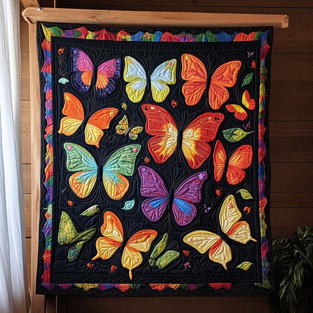 Joyful Jumper Quilted Blanket Birthday Gifts With Butterflies