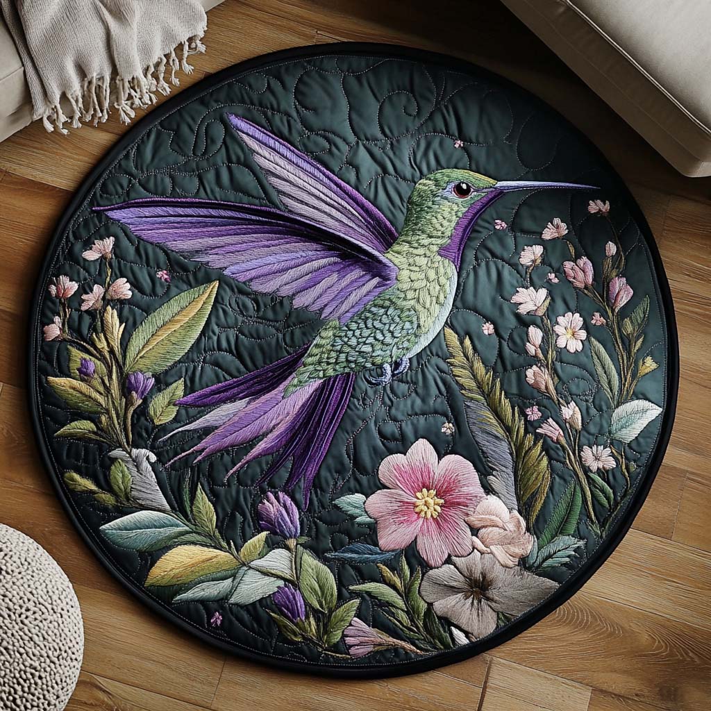 Joyful Kiss Quilted Round Mat Front Entryway Ideas Hummingbird Gifts For Men