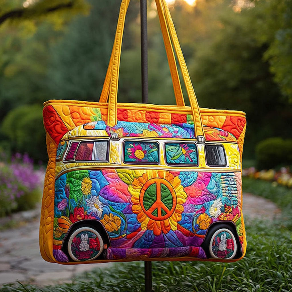 Joyful Miles Quilted Tote Bag Good Gifts For Hippie Girlfriend