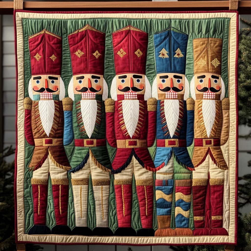 Joyful Soldier Quilted Blanket Christmas Gifts For Parents