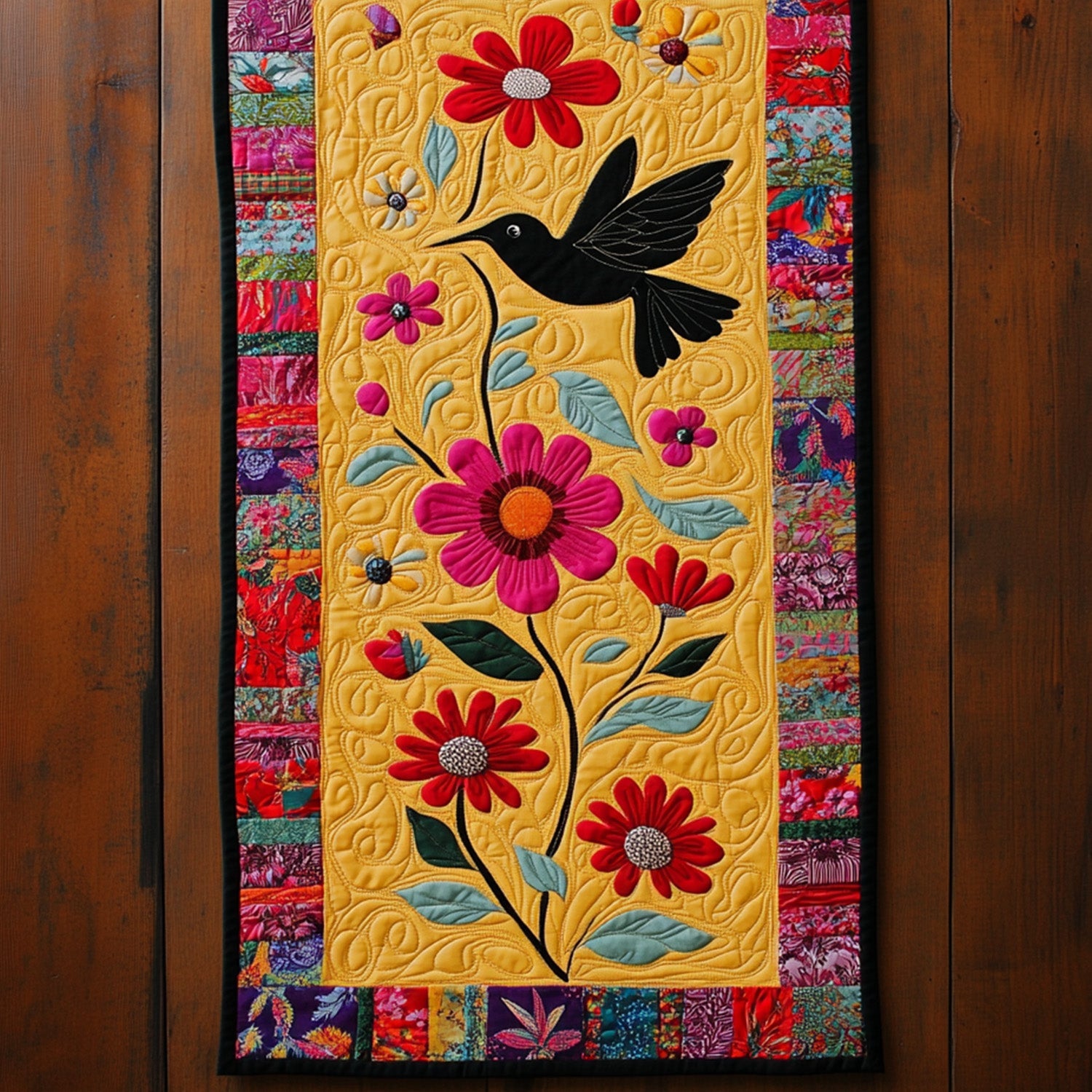 Joyful Wings Quilted Table Runner Kitchen Table Decor Ideas Awesome Hummingbird Gifts