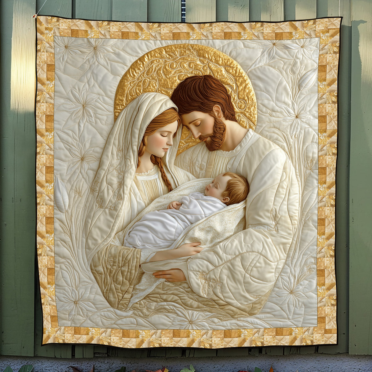Joyous Nativity Scene Quilted Blanket Christian Gifts For Women