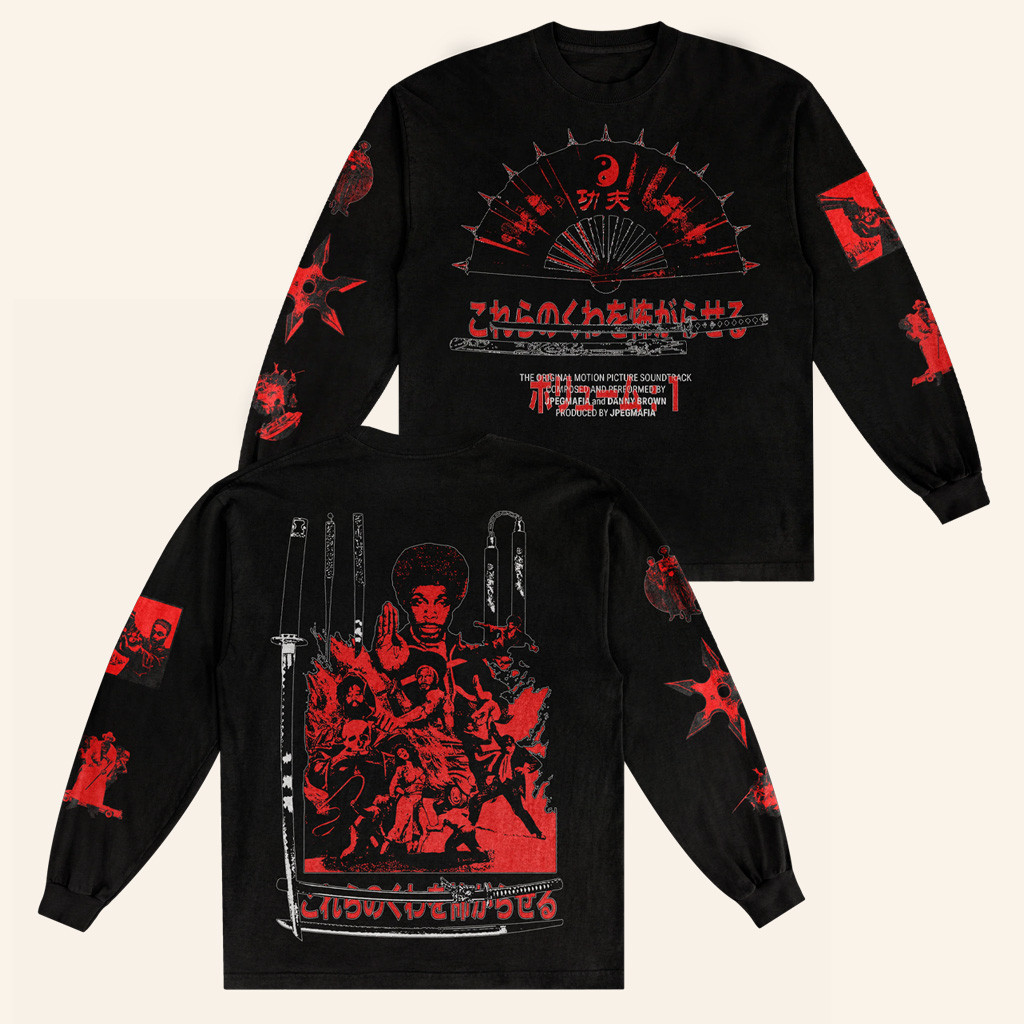 JPEGMAFIA Merch Black Dynamite Long Sleeve T-Shirt Christmas Gifts For Rapper Fans JPEGMAFIA Merch Black Dynamite Long Sleeve T-Shirt Christmas Gifts For Rapper Fans