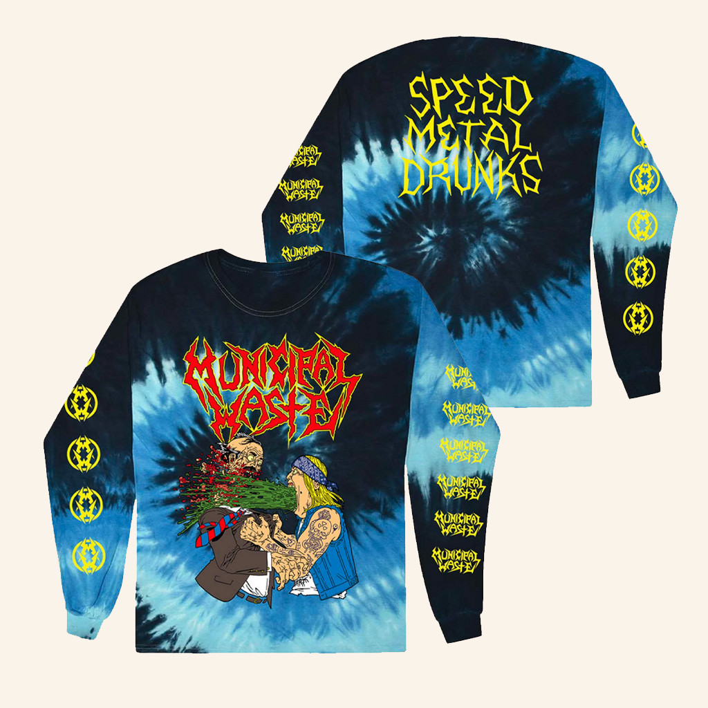 JSR Direct Merch Municipal Waste Barfer Tie Dye Long Sleeve Shirt Gifts For Brother