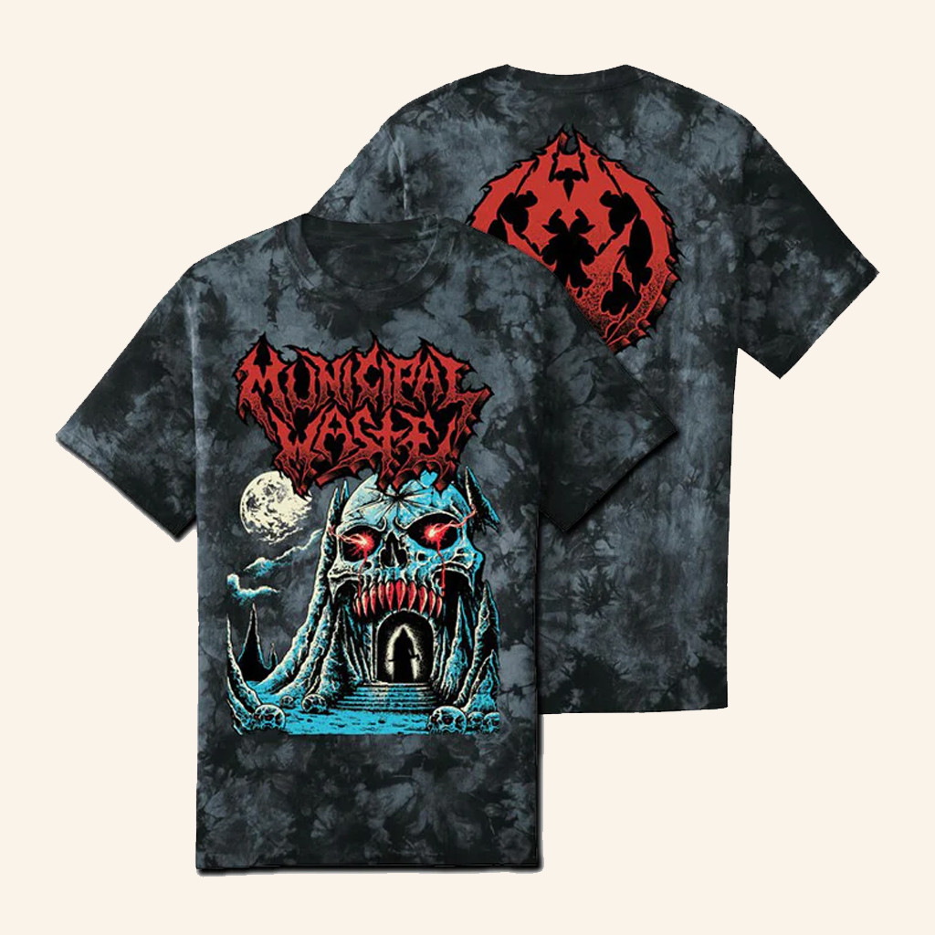 JSR Direct Merch Municipal Waste Castle Skull Tie Dye T-Shirt Present For Husband JSR Direct Merch Municipal Waste Castle Skull Tie Dye T-Shirt Present For Husband