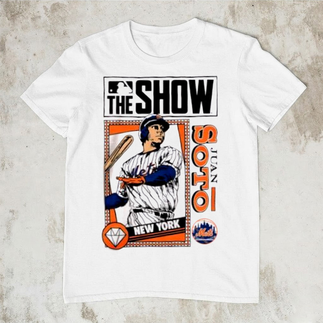 Juan Soto New York Mets The Show Baseball Card T-Shirt MLB Trending Fan Gear Gift For Mets Fans