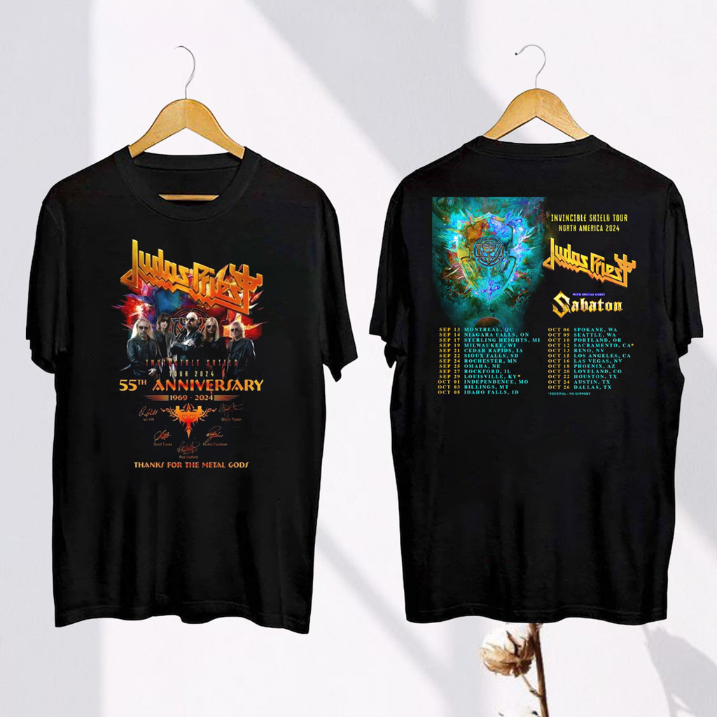 Judas Priest Invincible Shield Tour 2024 Shirt Judas Priest Merch Gifts For Band Fans