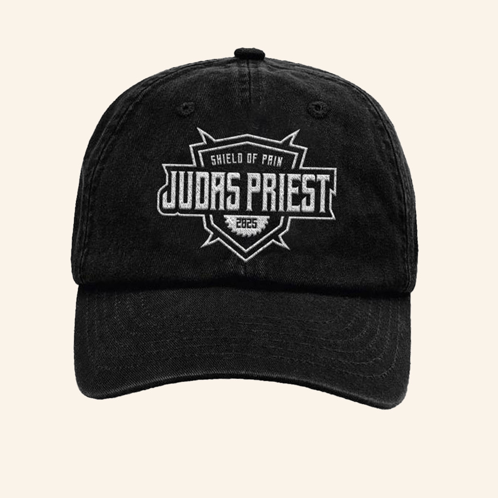 Judas Priest Merch Shield Of Pain Embroidered Hat Presents For Music Lovers Judas Priest Merch Shield Of Pain Embroidered Hat Presents For Music Lovers