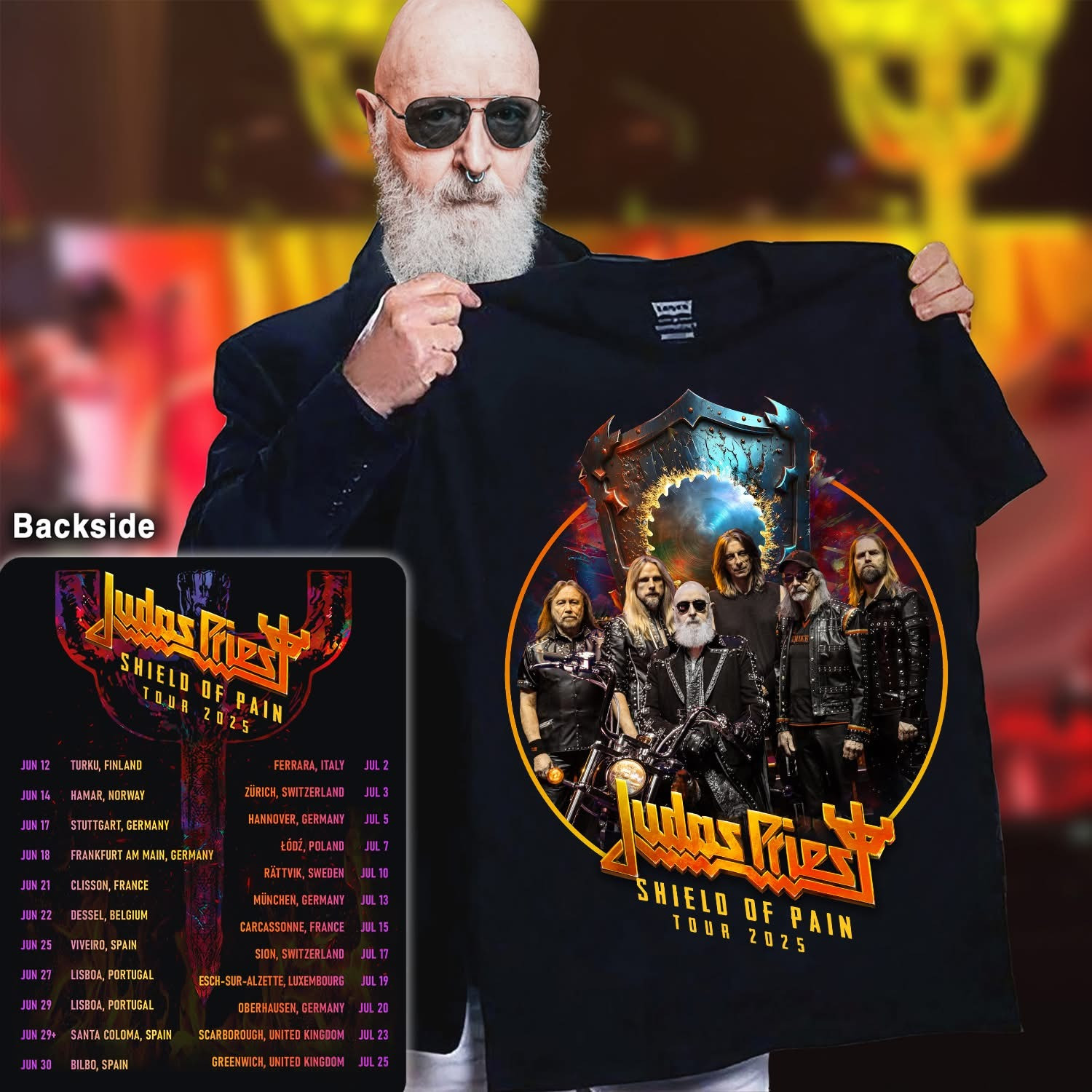 Judas Priest Shield Of Pain Tour Merch 2025 T-Shirt Best Gifts For Fans For Him