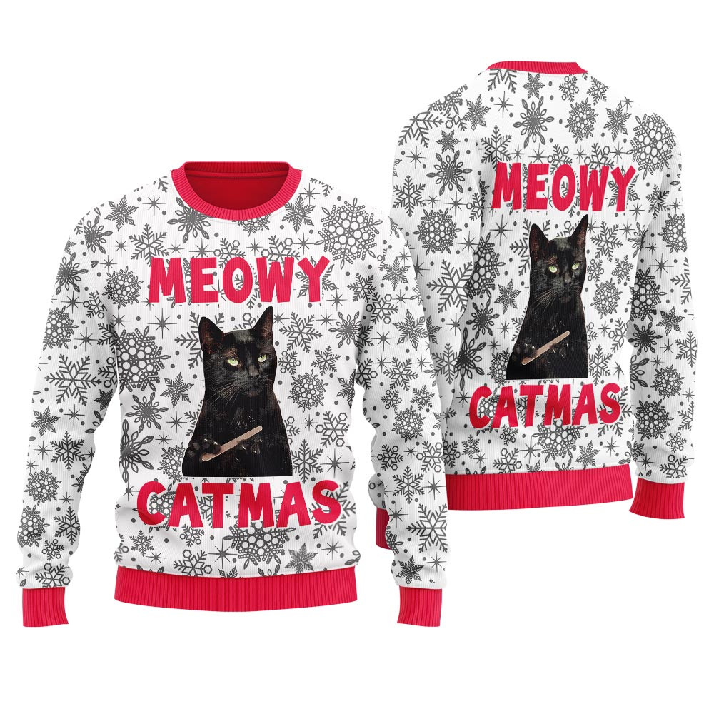 Judging Cat Meme Womens Ugly Christmas Sweater Merry Christmas Sweatshirt for Holiday Fun