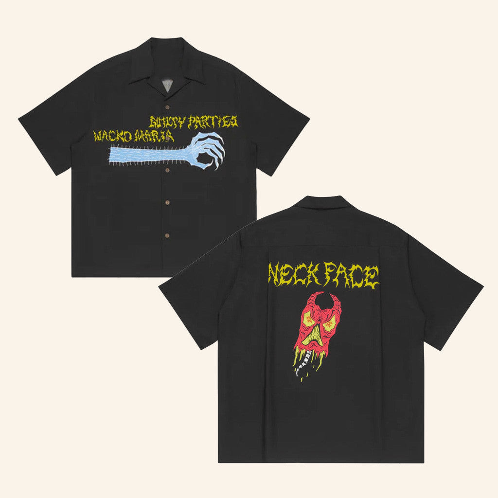 Juice Merch Neck Face Hawaiian Black Shirt Gifs For Boyfriend
