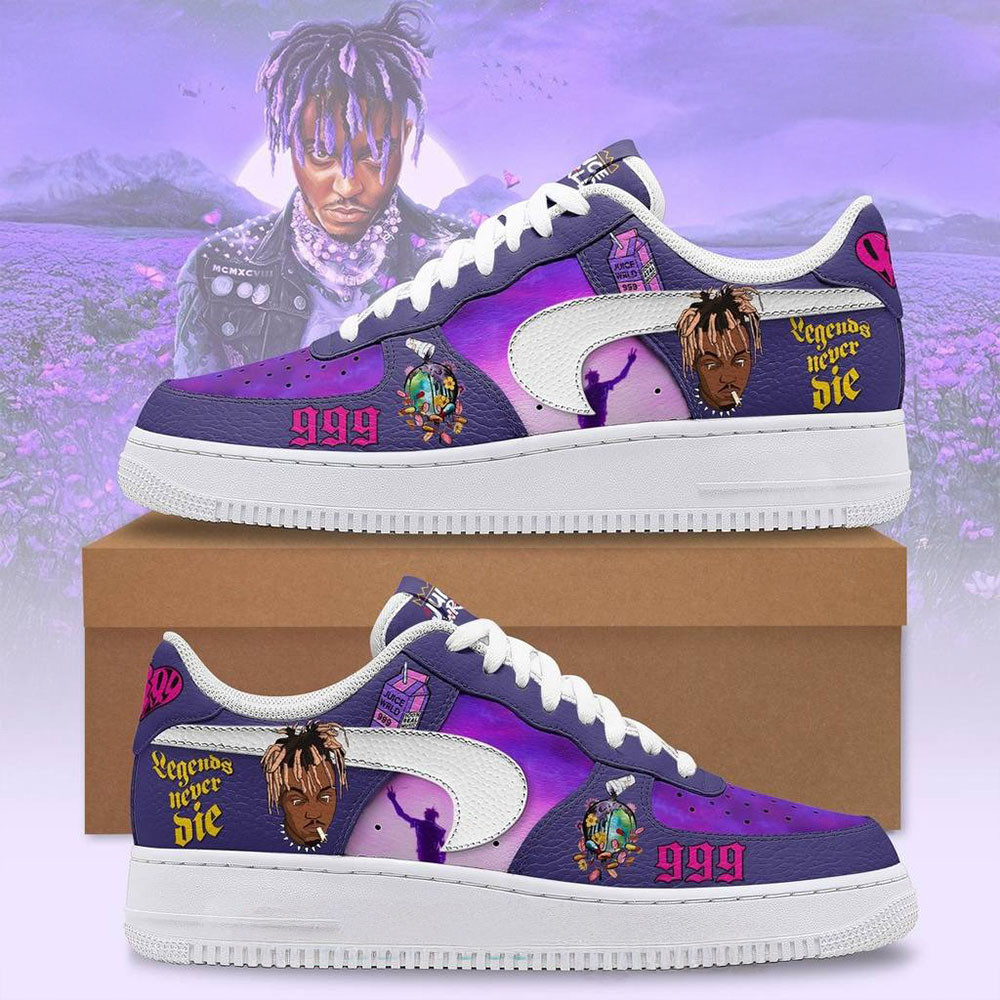 Juice Wrld 999 Legend Never Die Special Air Force 1 Sneaker Best Present For Music Fans