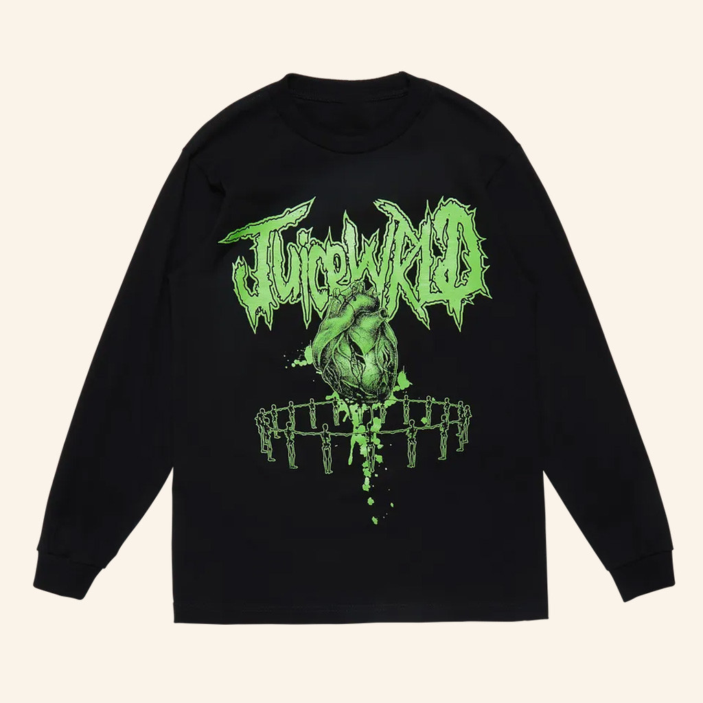 Juice WRLD Merch Heart Of The Abyss Long Sleeve T-Shirt Gifts For Rapper Fans
