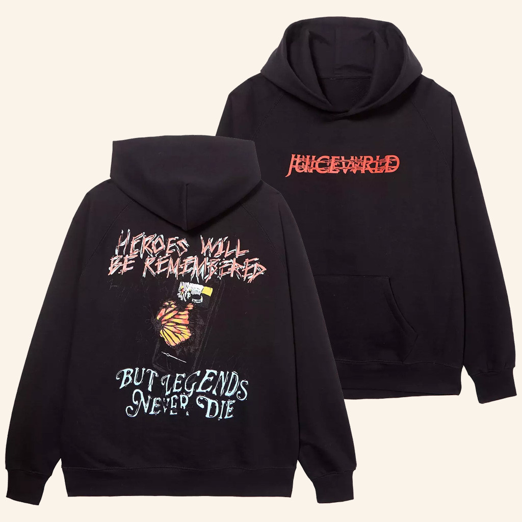 Juice WRLD Merch Legends Never Die Hoodie Gifts For Rap Music Lovers Juice WRLD Merch Legends Never Die Hoodie Gifts For Rap Music Lovers