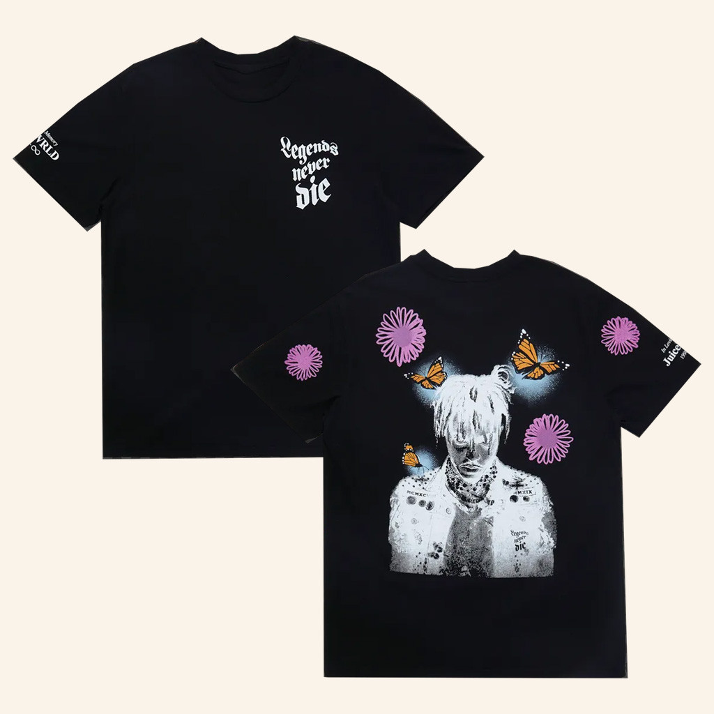 Juice WRLD Merch No OG LND T-Shirt Legends Never Die Shirt Gifts For Fans