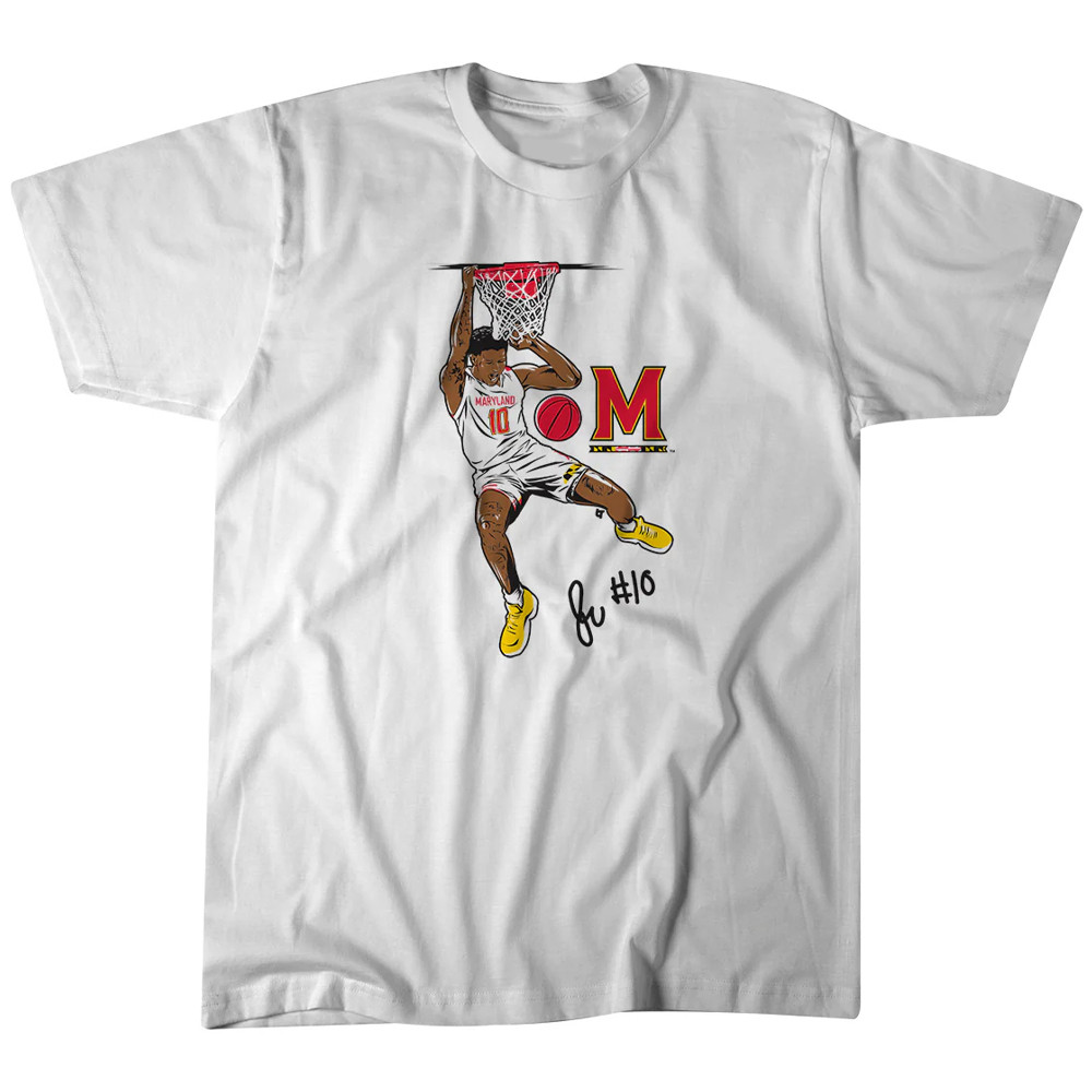 Julian Reese Signature Slam Shirt Crab 5 Five T-Shirt For Maryland Basketball Fans