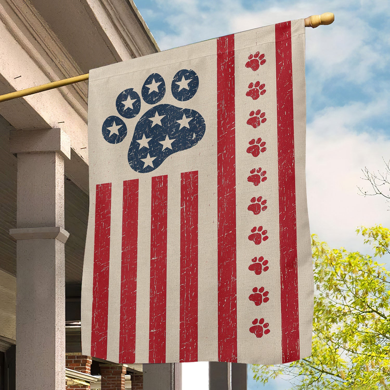 July 4th American Dog Garden Flag House Flag Independence Day Usa Yard Flag Gift For Dog Lovers