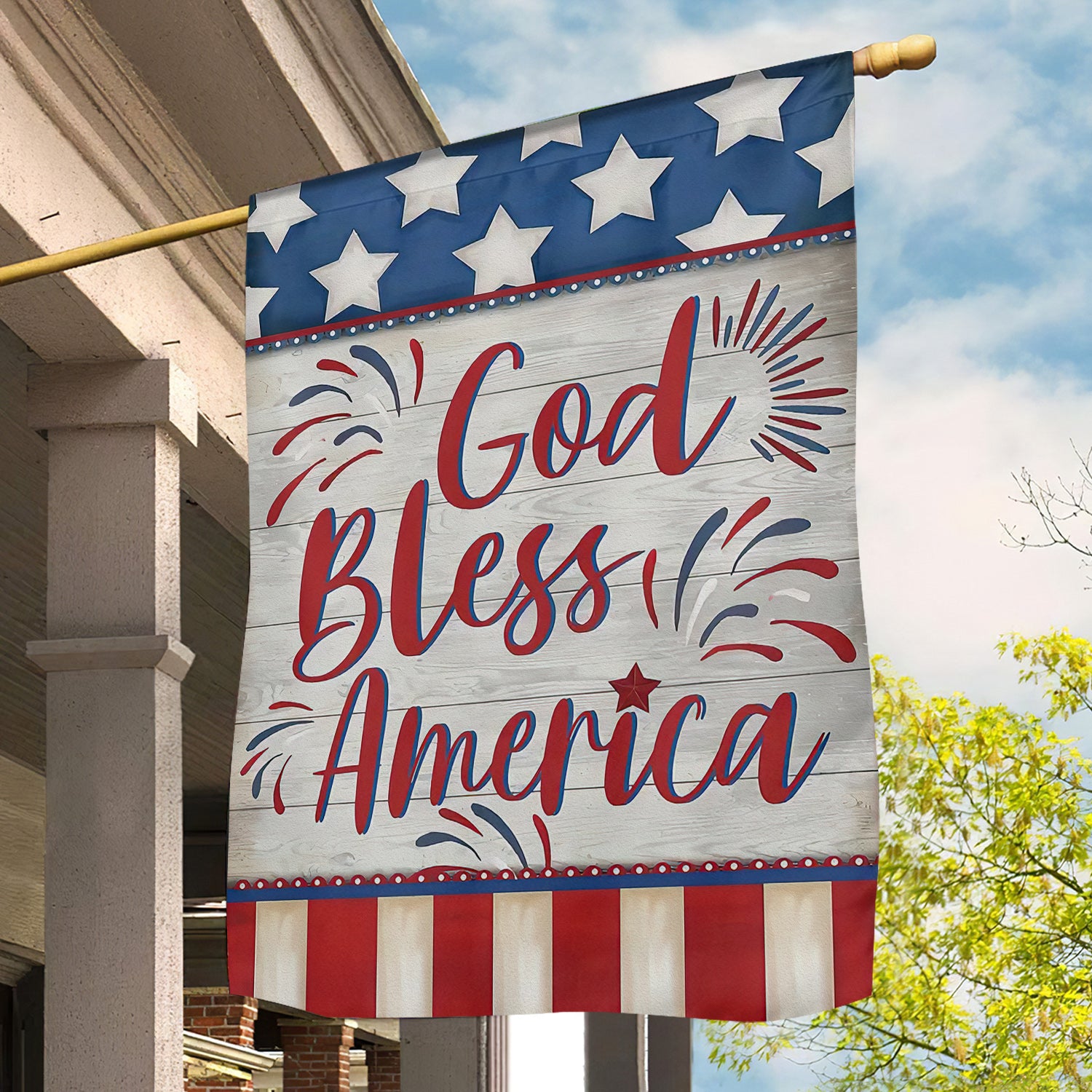 July 4th Garden Flag God Bless America Independence Day Yard Flag Gift For America Lovers