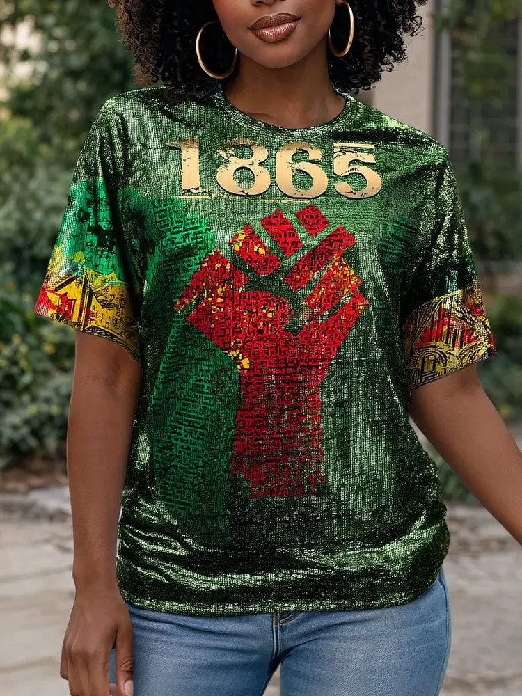 Juneteenth Commemorative T-Shirt Black History Independence Since 1865 Apparel Best Mom Gift