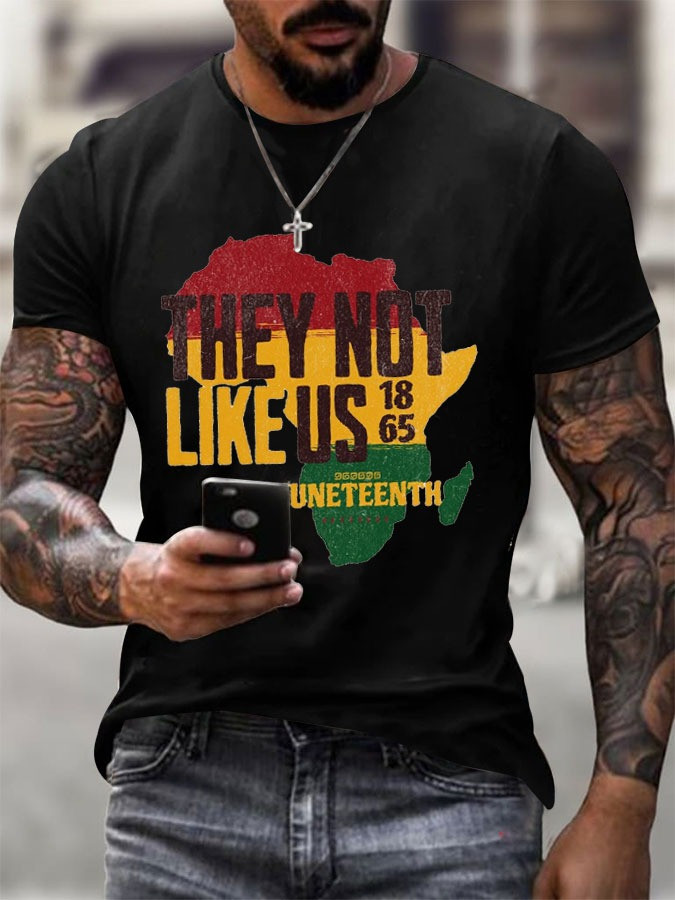 Juneteenth Day They Not Like Us 1865 T-Shirt Mens Honor African Americans Black Pride