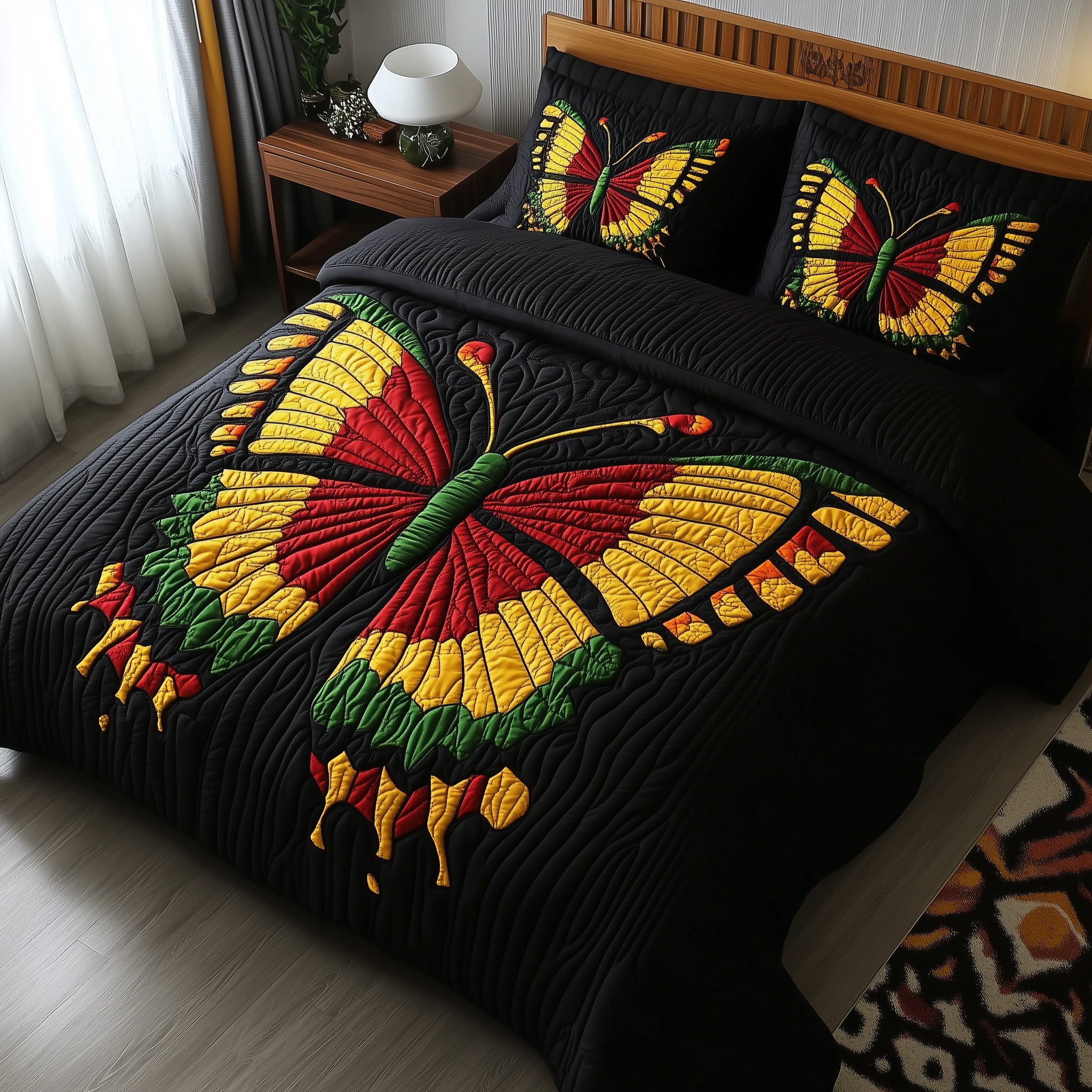Juneteenth Quilted Bedding Set Duvet Cover Bed Sheet Butterfly Gifts For Friends