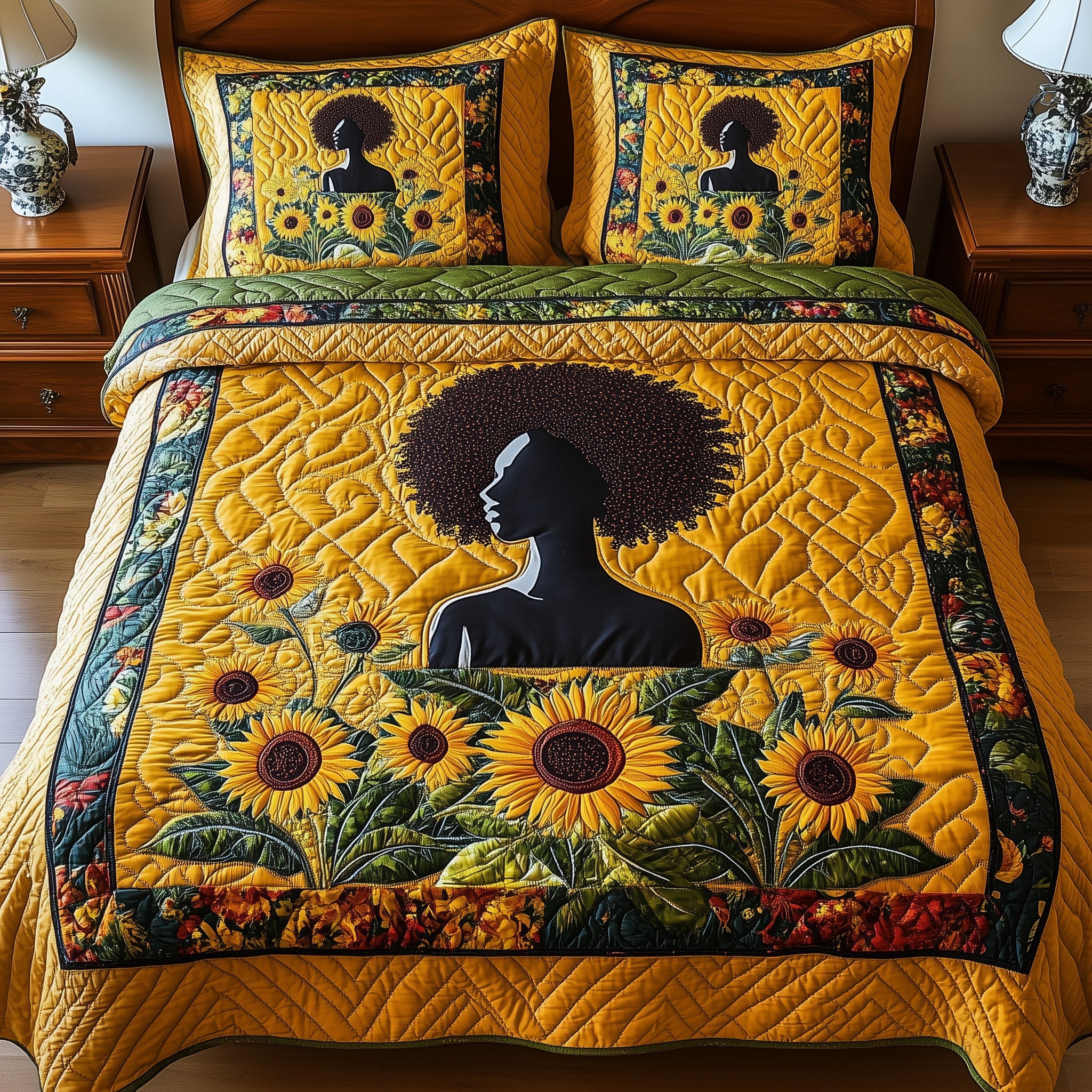 Juneteenth Quilted Bedding Set Duvet Cover Merchandise African American Gifts For Her