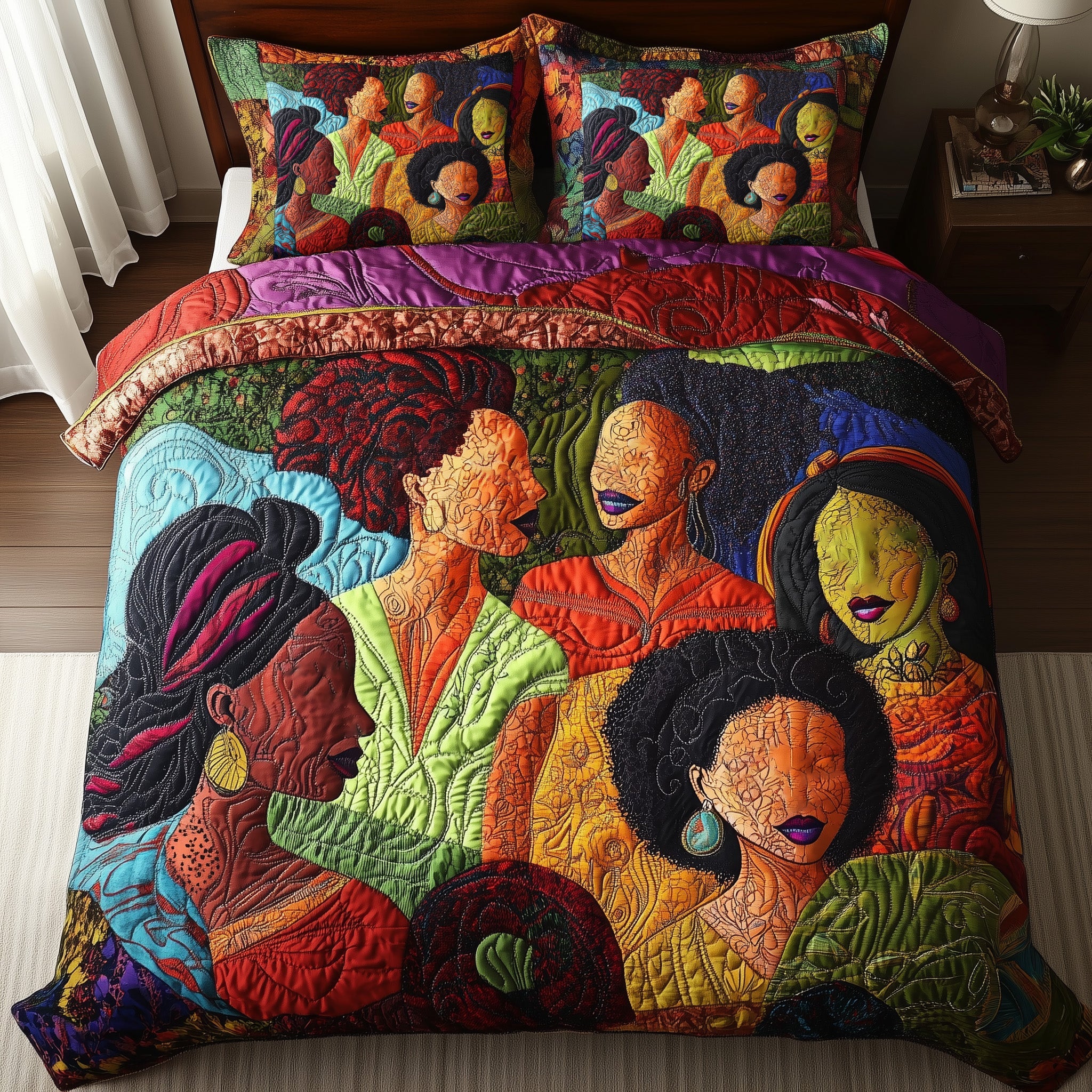Juneteenth Quilted Bedding Set Duvet Cover Merchandise Best Melanin Gifts For Ladies